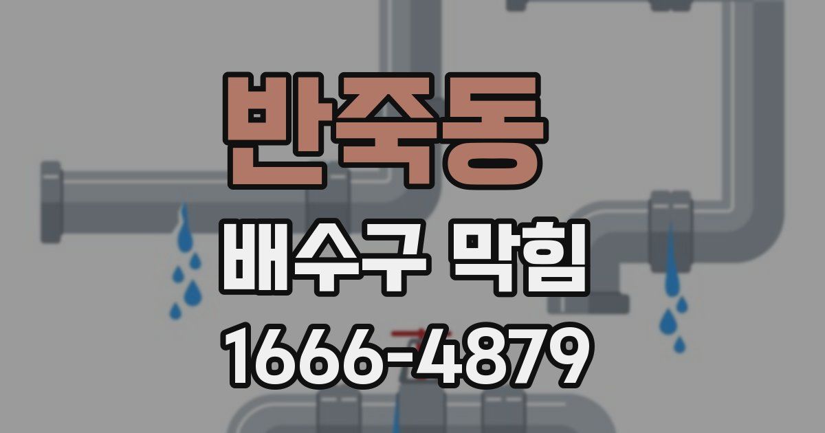 반죽동 배수구 막힘