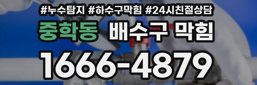 중학동 배수구 막힘