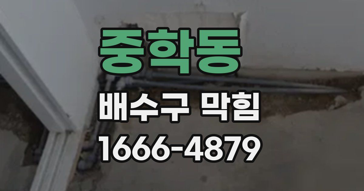 중학동 배수구 막힘