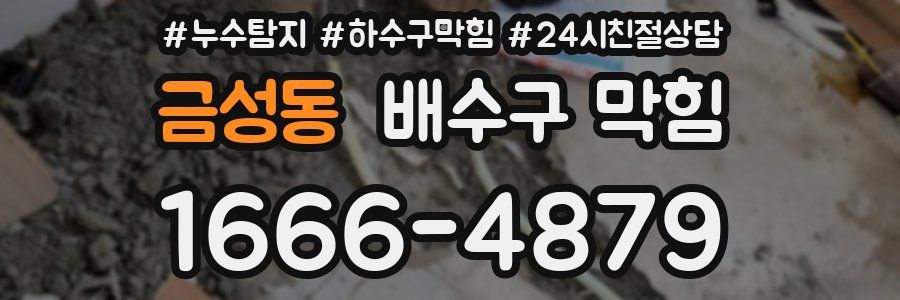 금성동 배수구 막힘