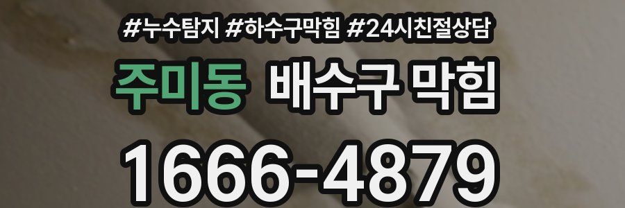 주미동 배수구 막힘