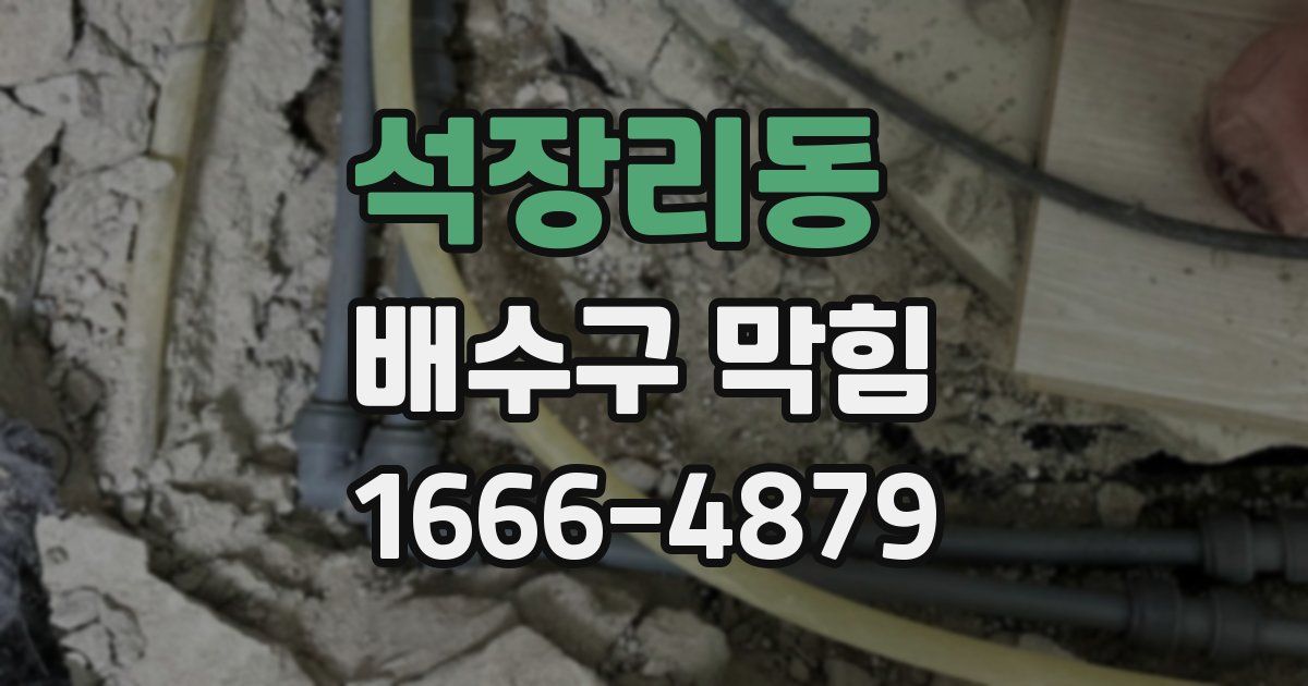 석장리동 배수구 막힘