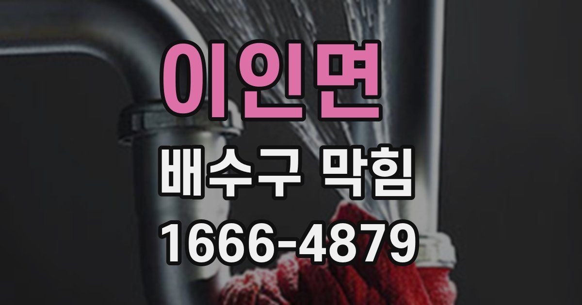 이인면 배수구 막힘