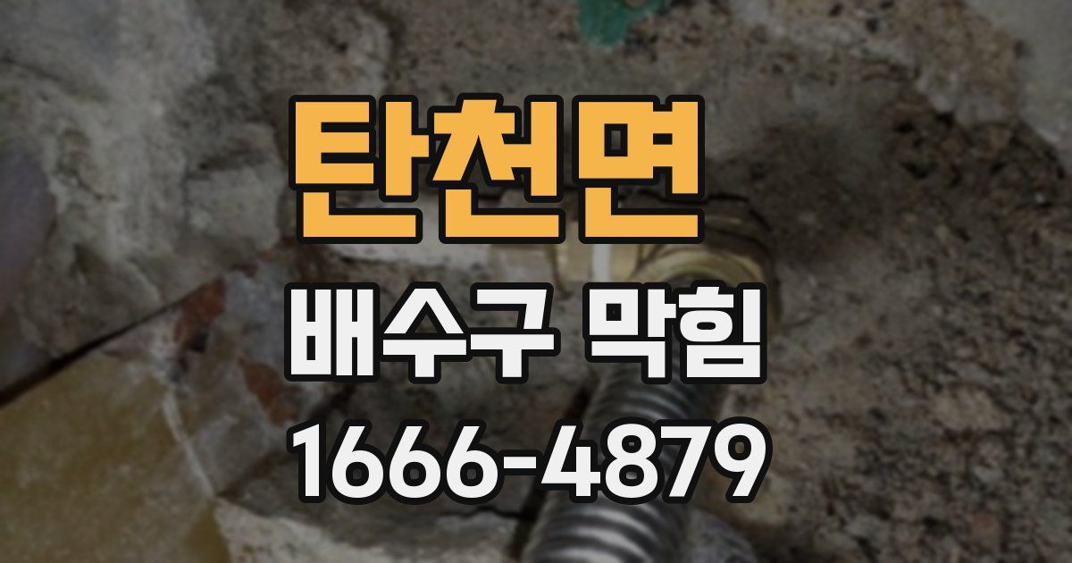 탄천면 배수구 막힘