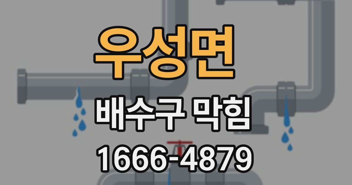 우성면 배수구 막힘