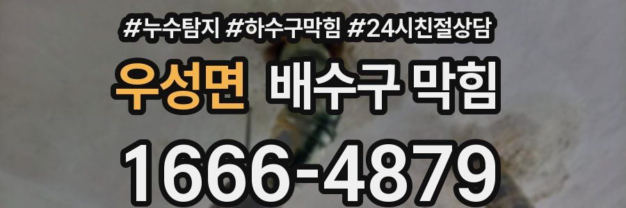 우성면 배수구 막힘