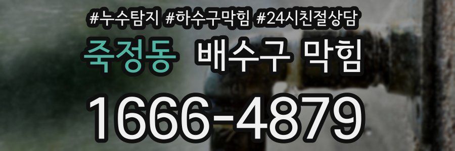 죽정동 배수구 막힘