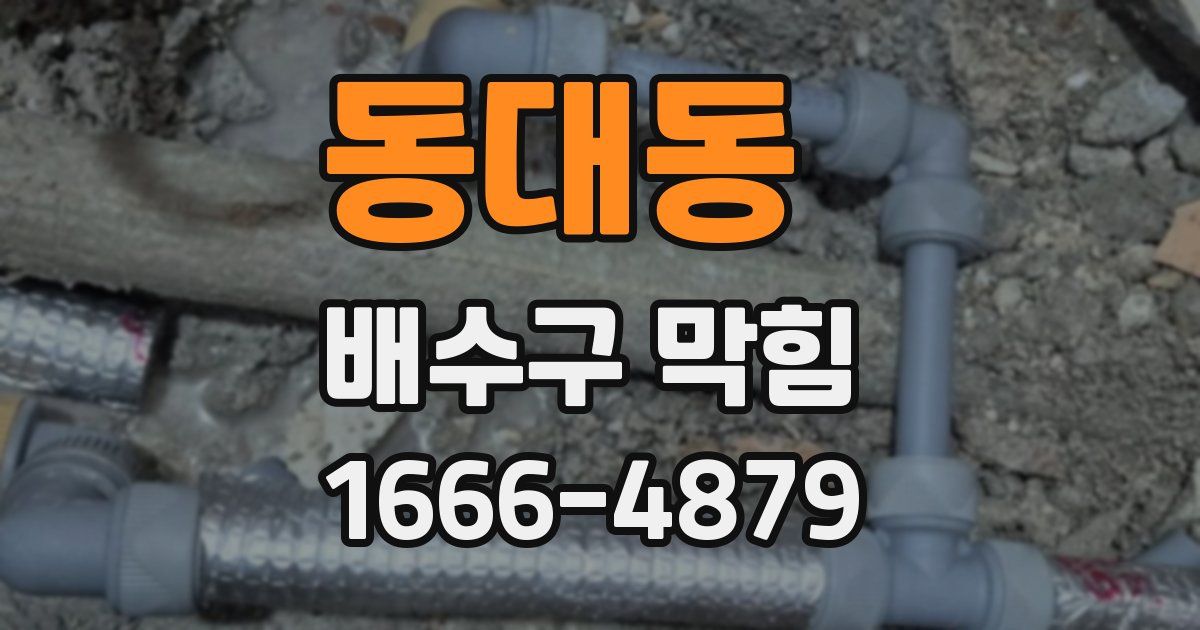 동대동 배수구 막힘