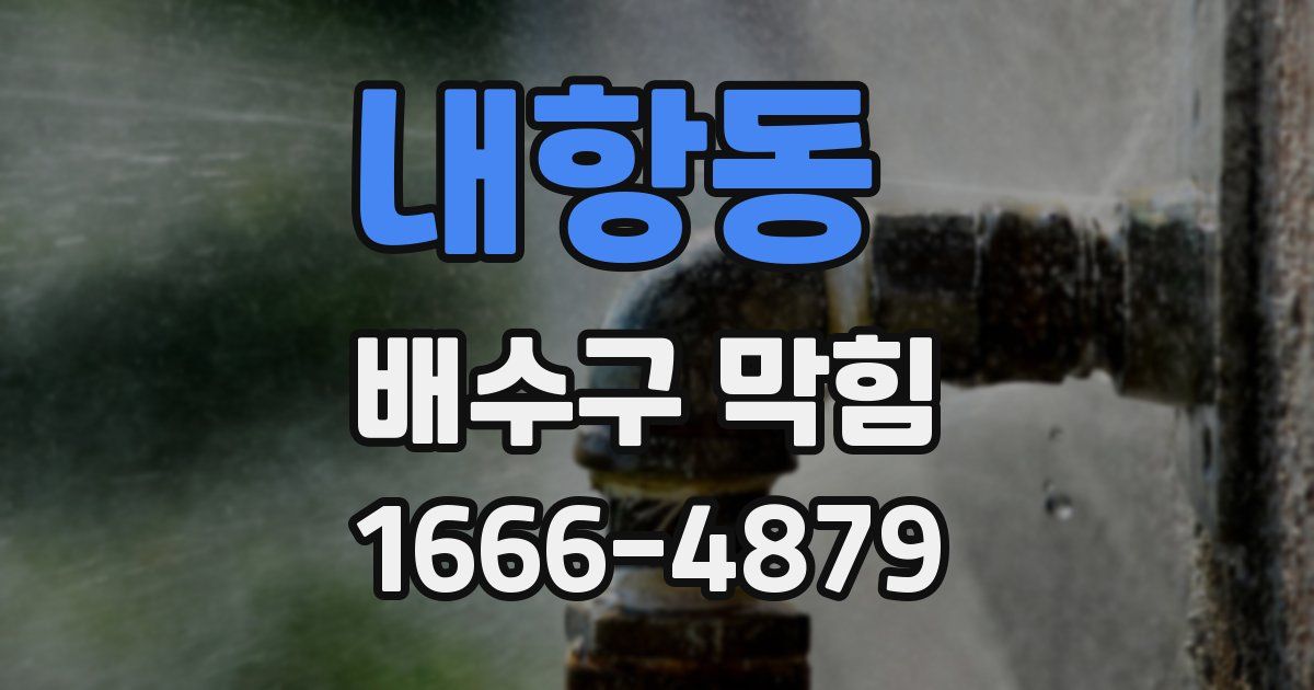 내항동 배수구 막힘