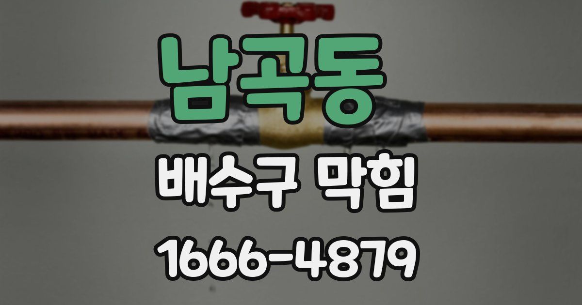 남곡동 배수구 막힘