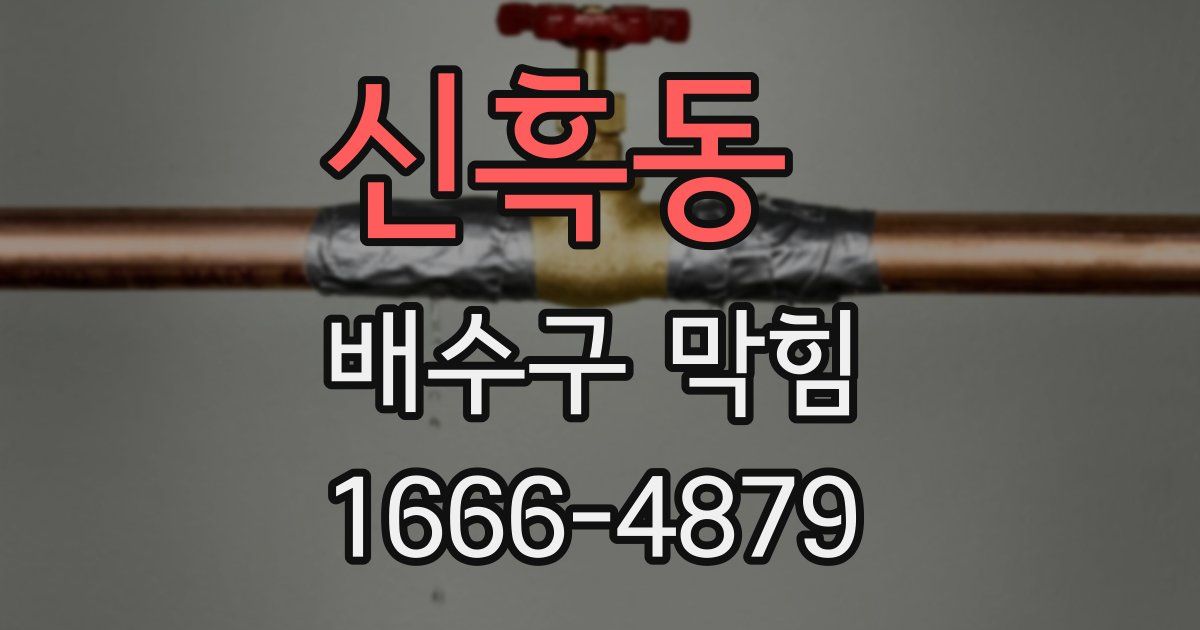 신흑동 배수구 막힘