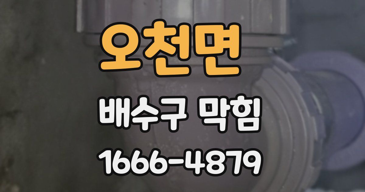 오천면 배수구 막힘