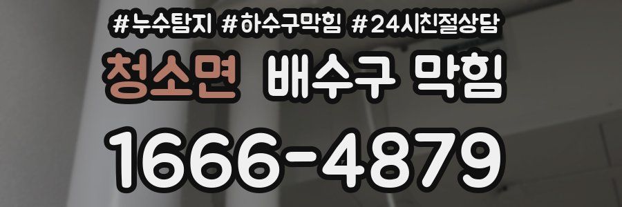 청소면 배수구 막힘