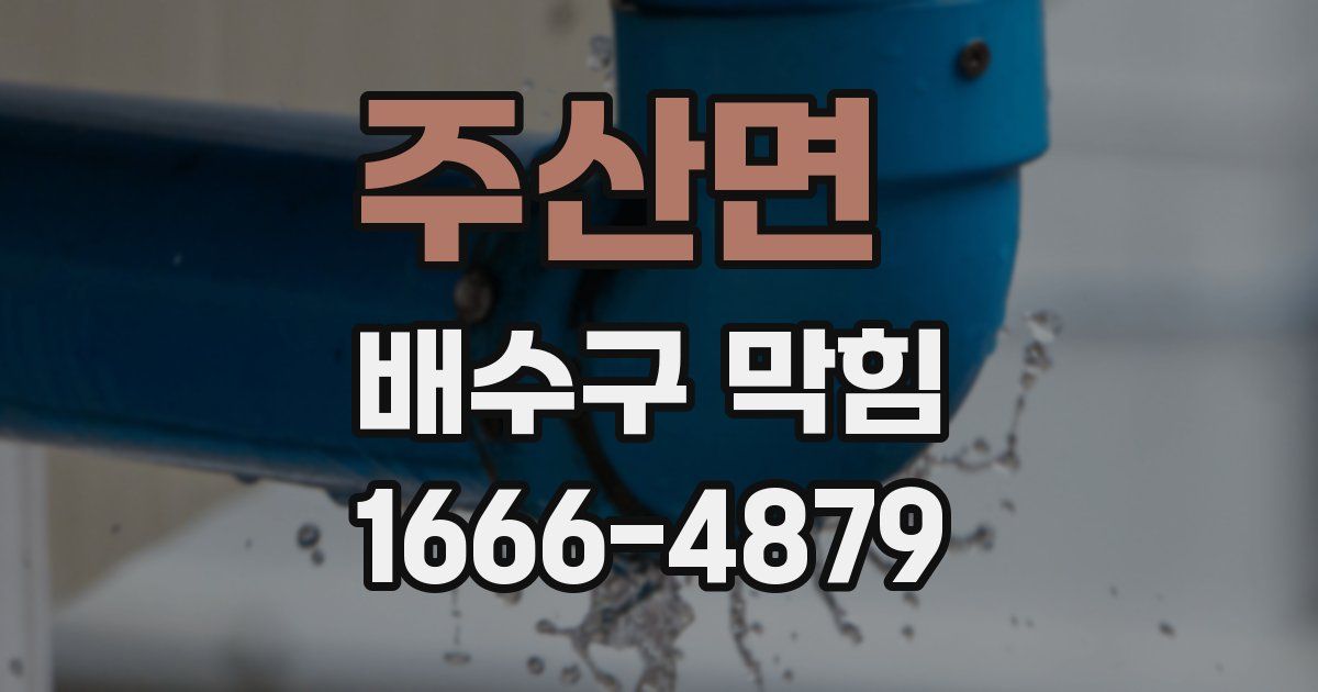 주산면 배수구 막힘
