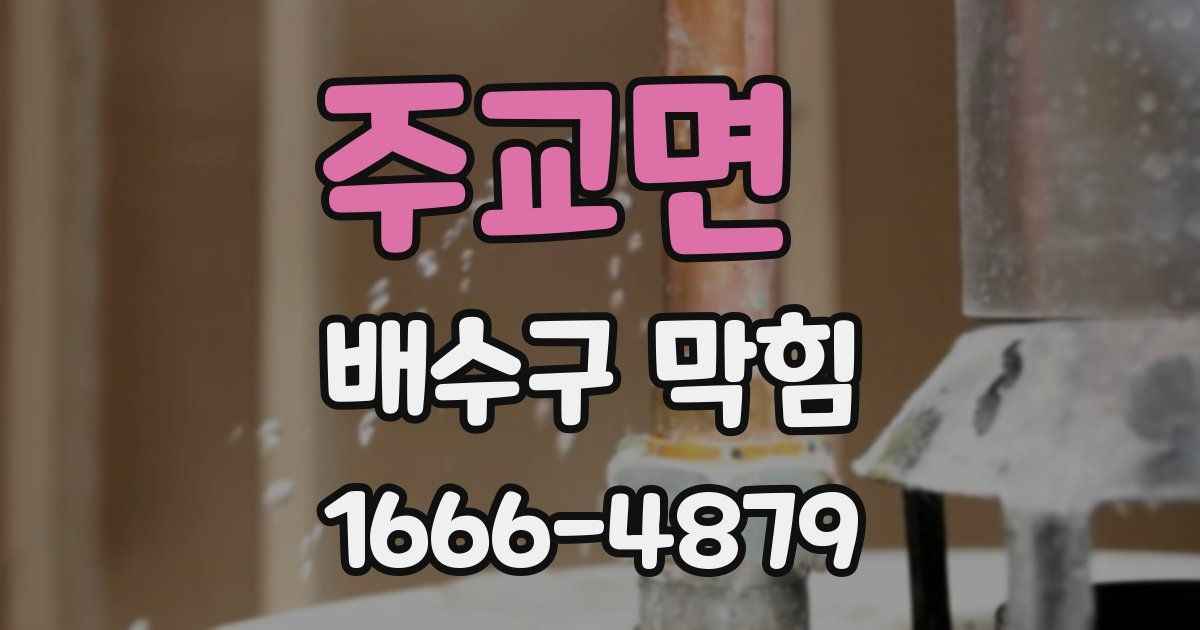 주교면 배수구 막힘