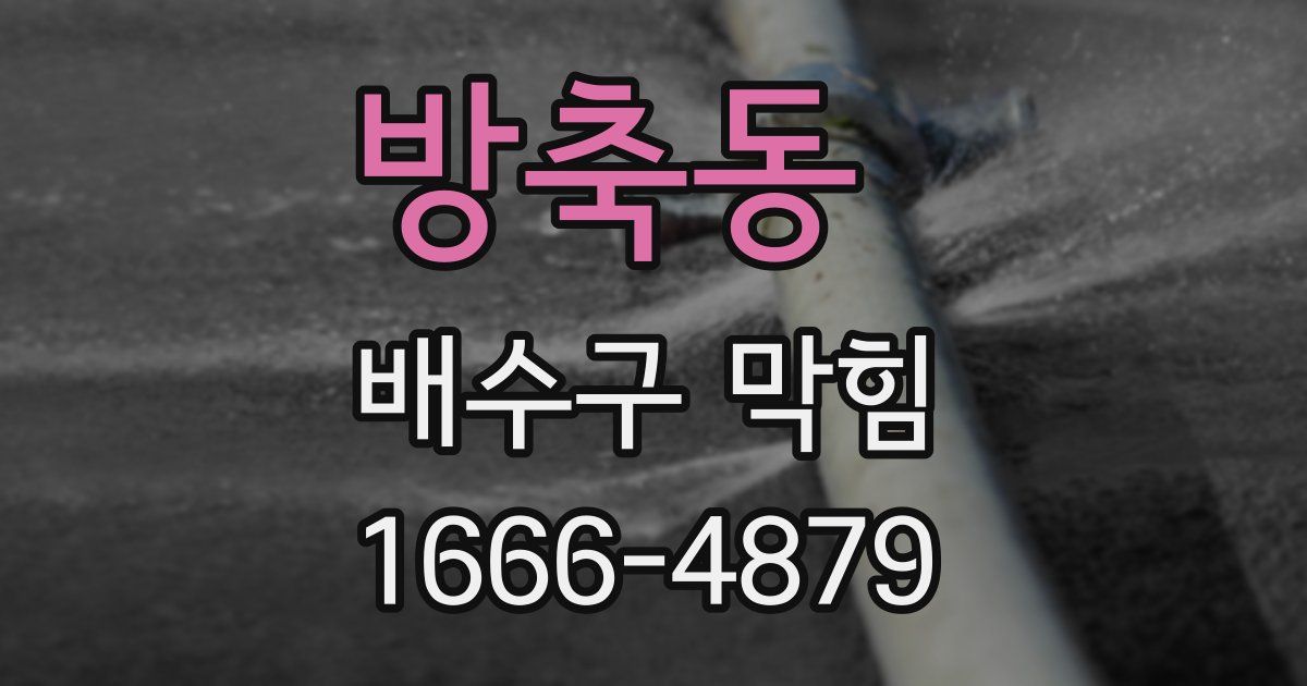방축동 배수구 막힘