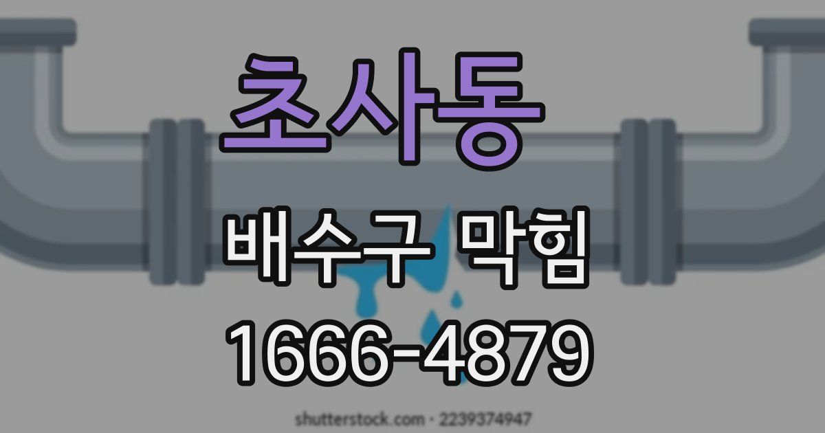 초사동 배수구 막힘