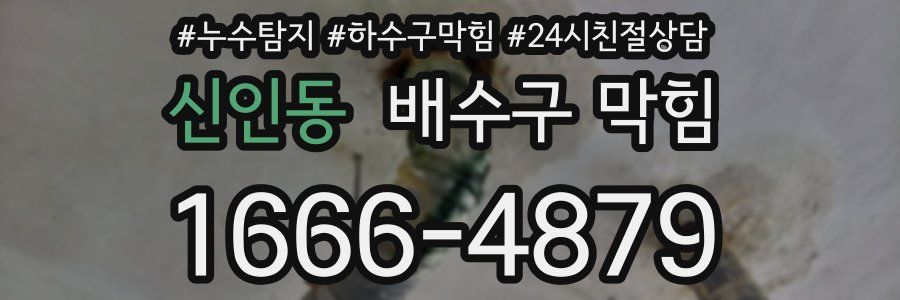 신인동 배수구 막힘