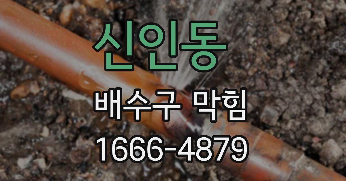 신인동 배수구 막힘
