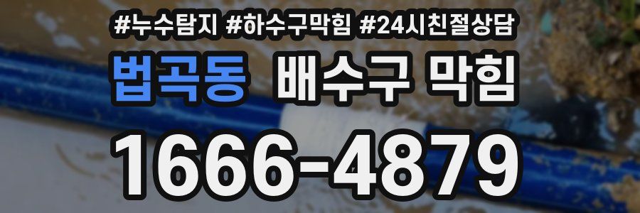 법곡동 배수구 막힘