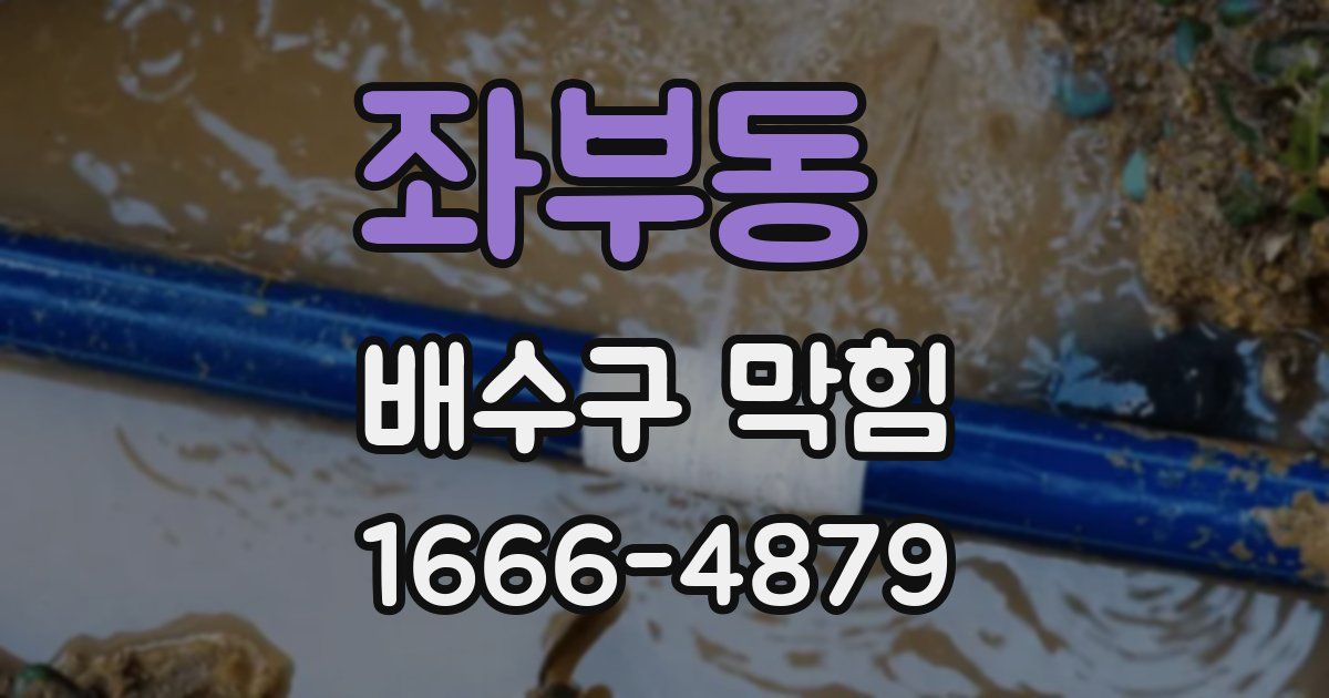 좌부동 배수구 막힘