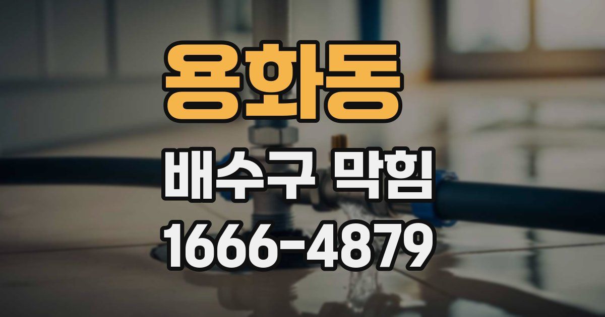 용화동 배수구 막힘