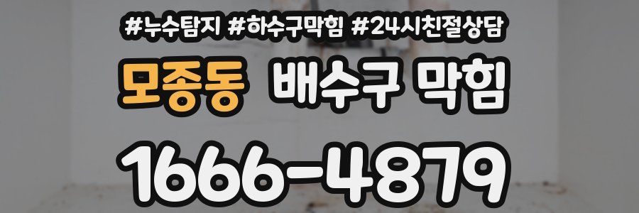 모종동 배수구 막힘