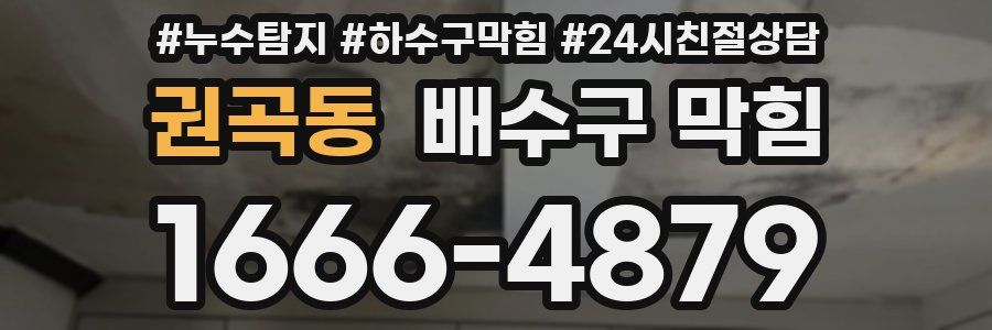 권곡동 배수구 막힘