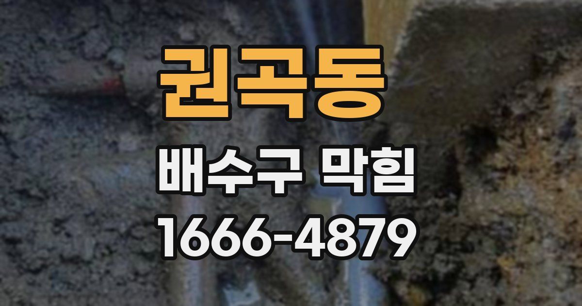 권곡동 배수구 막힘