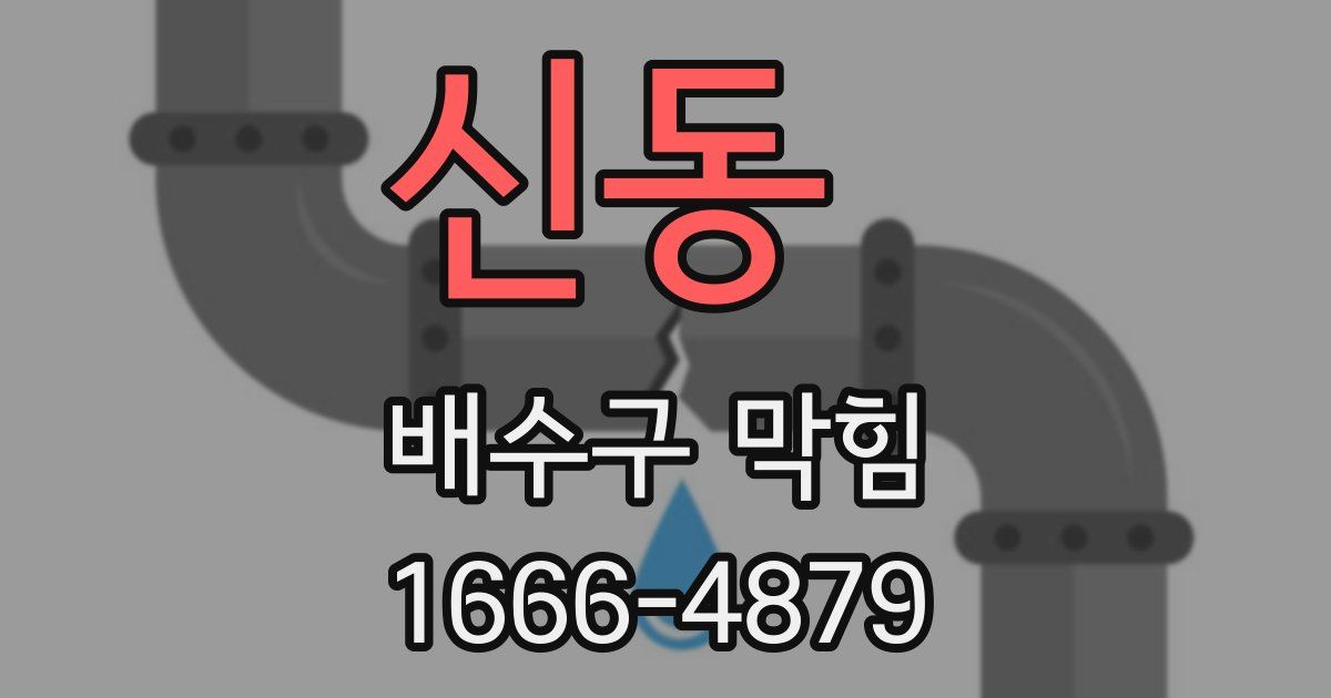 신동 배수구 막힘