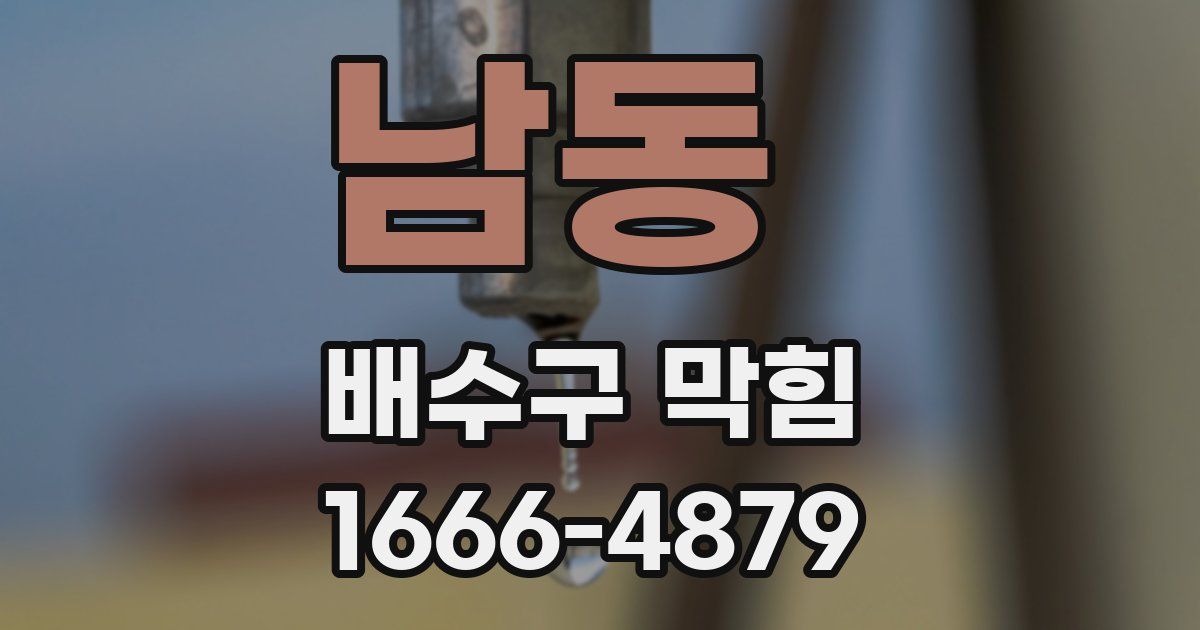 남동 배수구 막힘