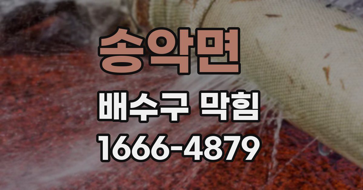 송악면 배수구 막힘