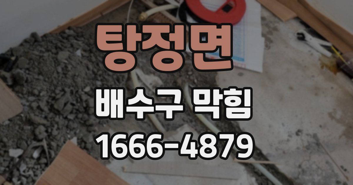 탕정면 배수구 막힘