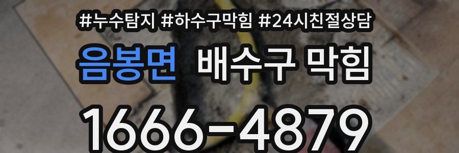 음봉면 배수구 막힘