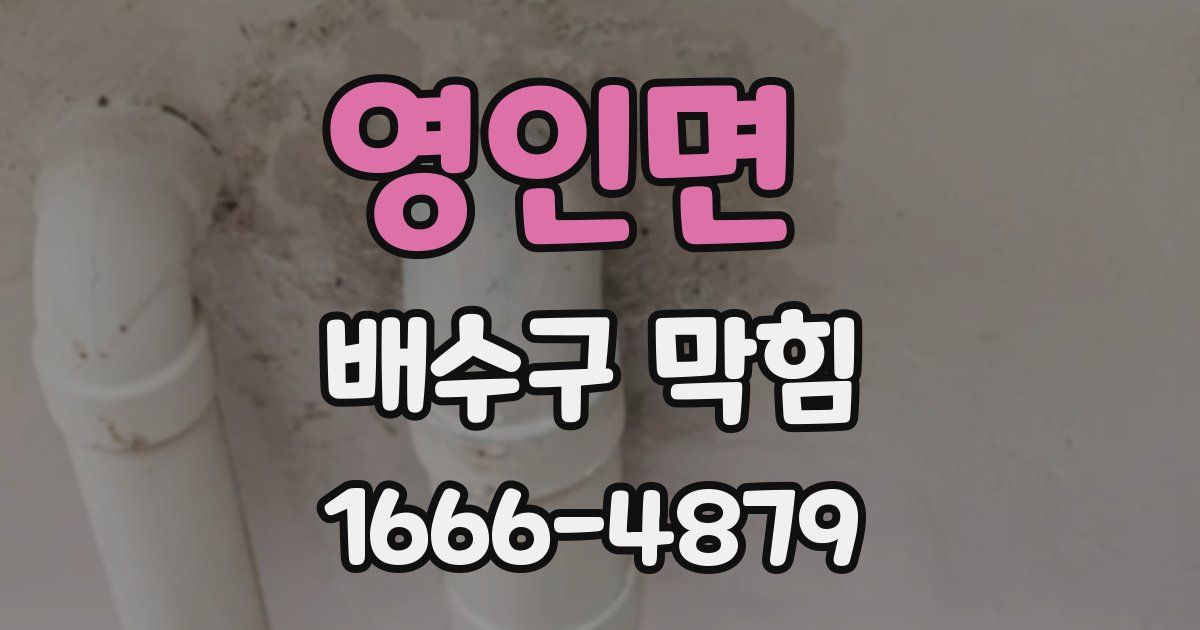 영인면 배수구 막힘