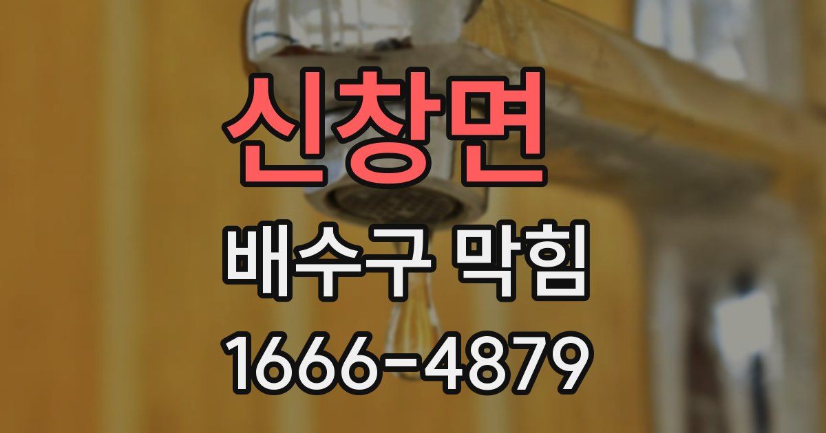 신창면 배수구 막힘