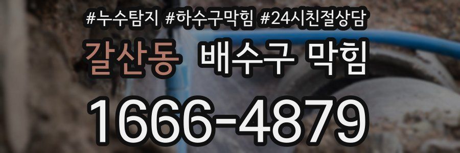 갈산동 배수구 막힘