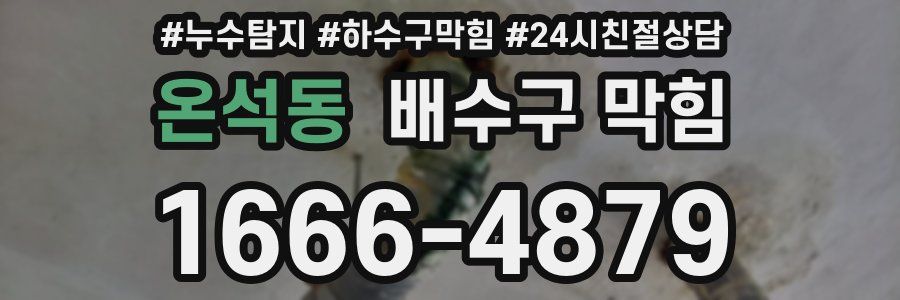 온석동 배수구 막힘