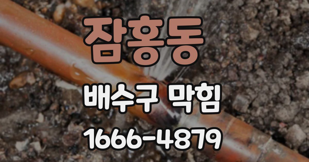 잠홍동 배수구 막힘
