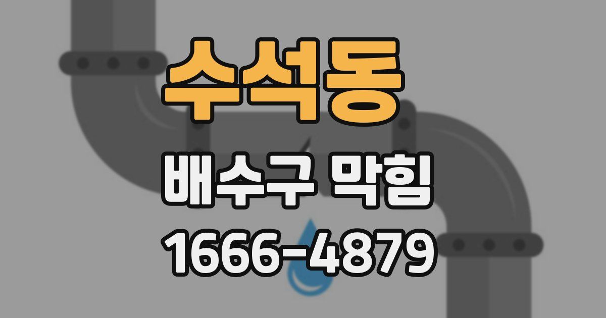 수석동 배수구 막힘