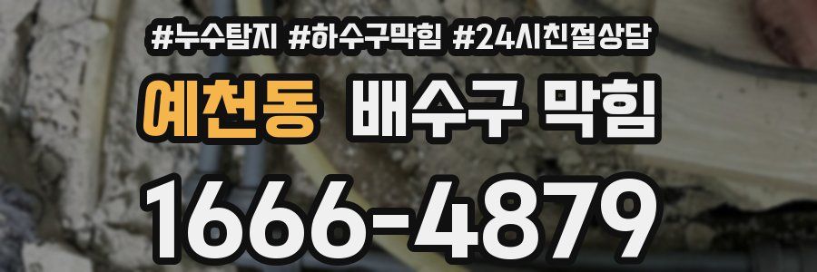 예천동 배수구 막힘