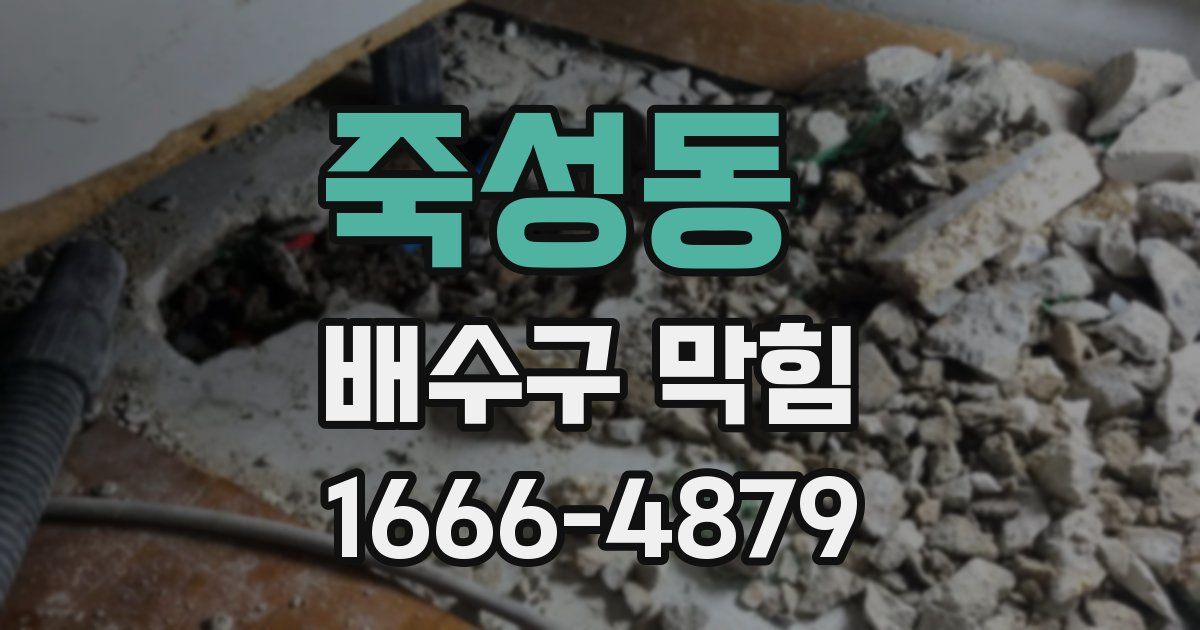 죽성동 배수구 막힘