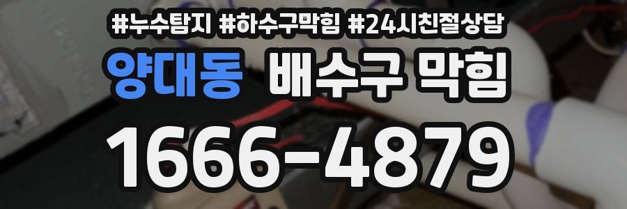 양대동 배수구 막힘