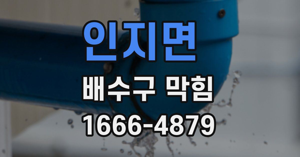 인지면 배수구 막힘