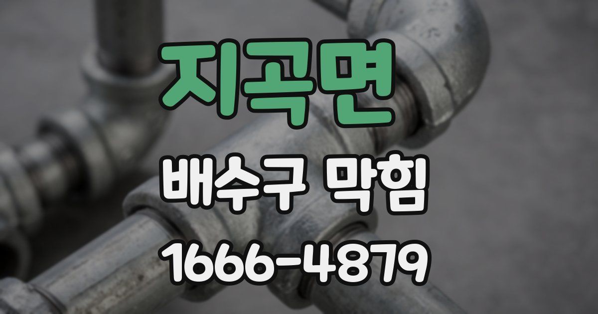 지곡면 배수구 막힘