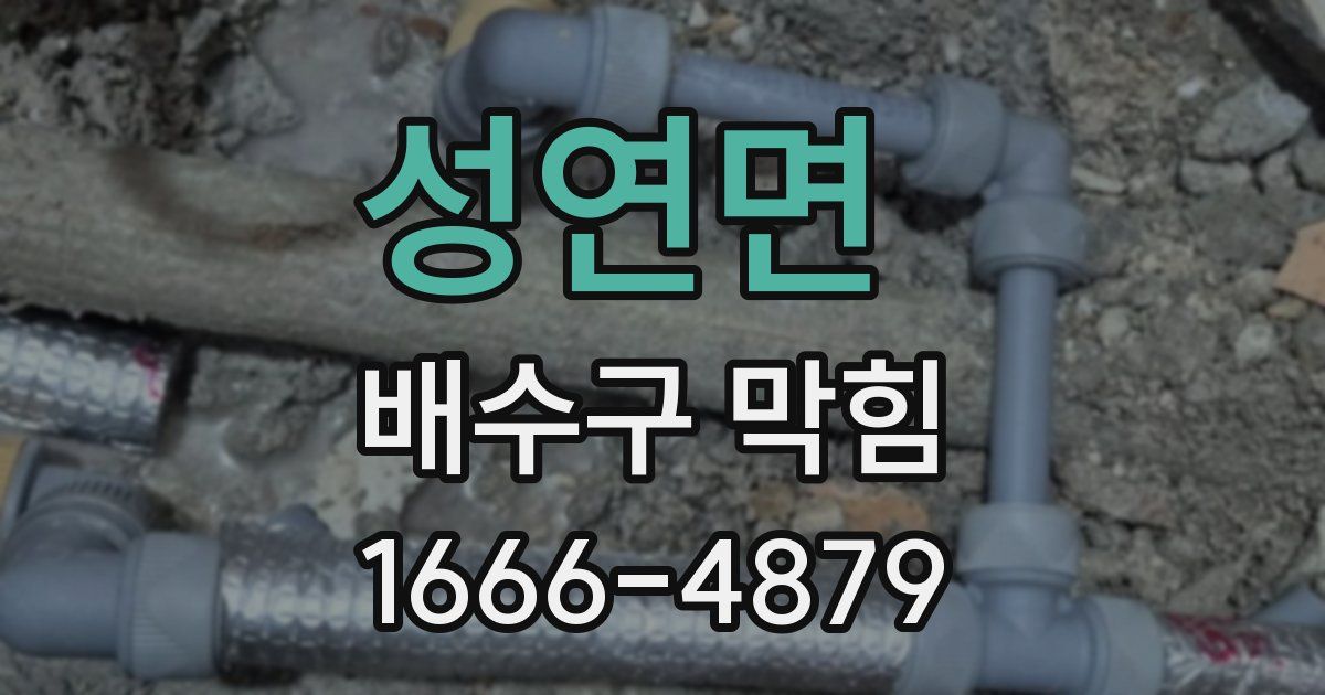 성연면 배수구 막힘