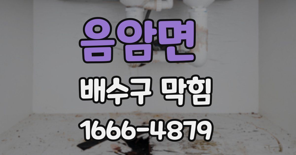 음암면 배수구 막힘