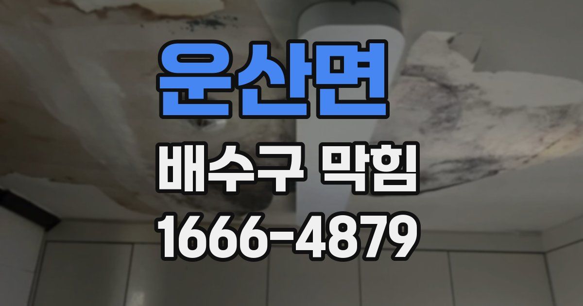 운산면 배수구 막힘