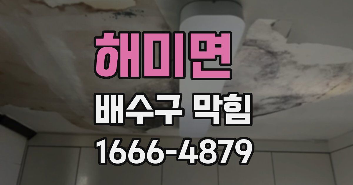 해미면 배수구 막힘