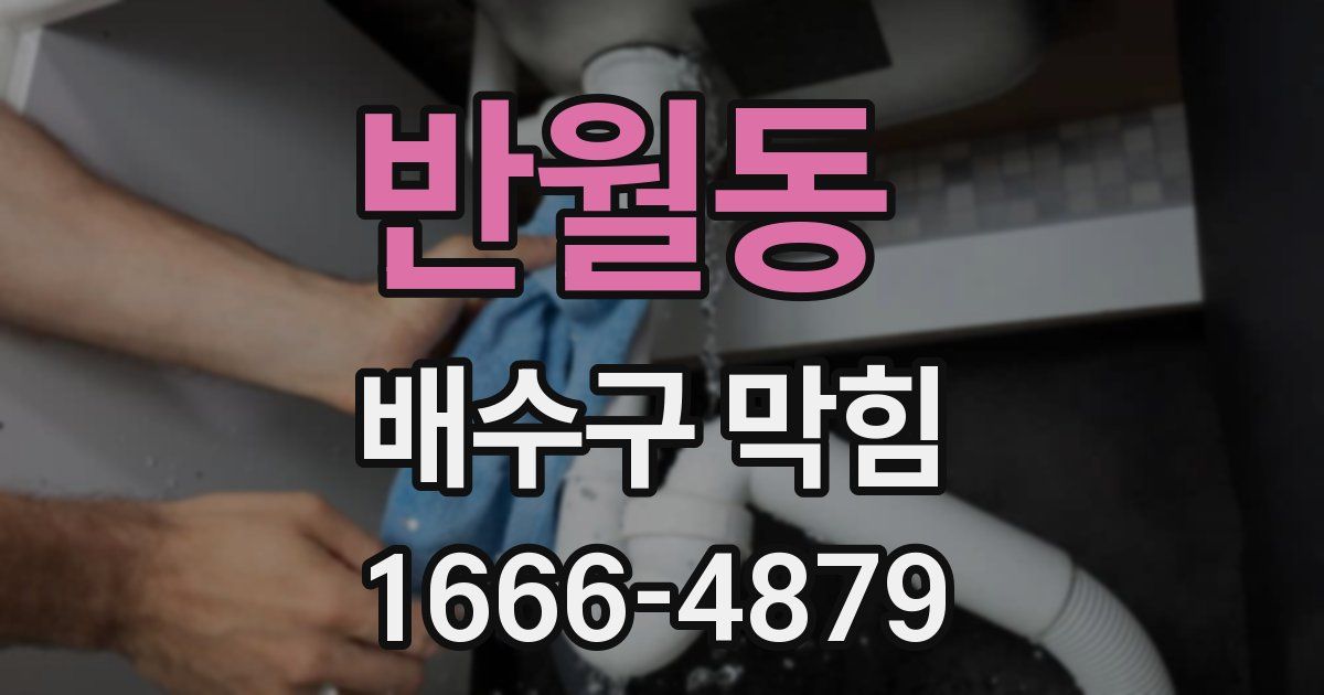 반월동 배수구 막힘
